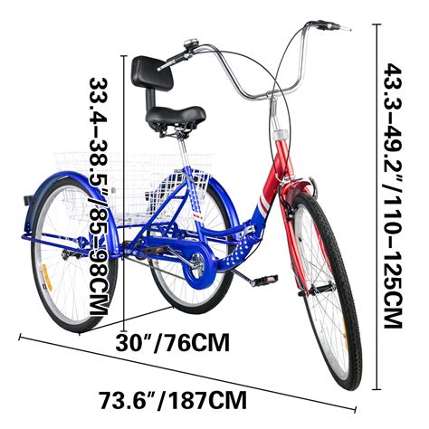 Bkisy Tricycle Adult Speed Wheel Bikes For Adults Three Wheel