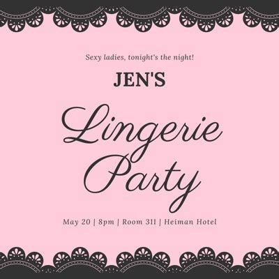 Customize 28 Lingerie Shower Invitations Templates Online Canva