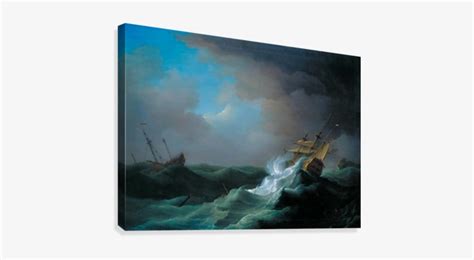 Ships In Distress In A Storm Canvas Print Ship In Distress In A Storm