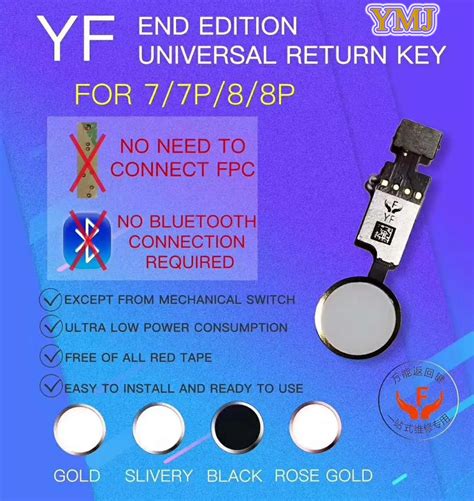 For IPhone 7 7P 8 8P JC YF Universal Home Button Flex Cable Return Home