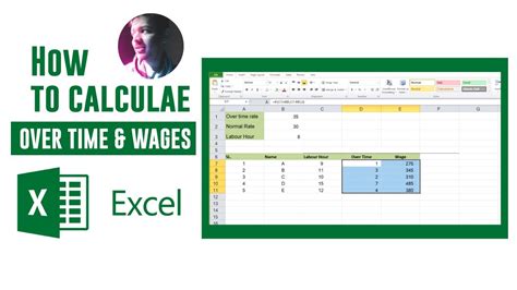 How To Calculate Wages In Microsoft Excel Youtube