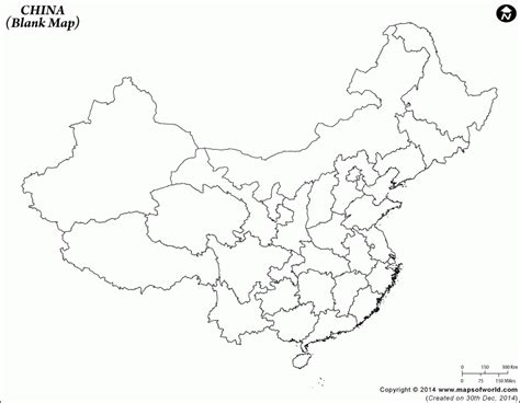 China Carte Map Vierge Outline Coloring Asie Blank Provinces Du Clipart