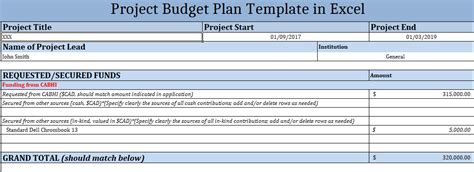 How To Make Project Budget Plan Template Excel Excelonist