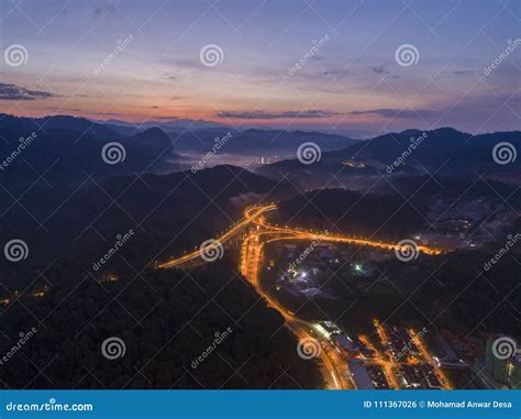 Rawang Bypass Bypass Highway at `Rawang Selangor` during Sunrise Stock ...