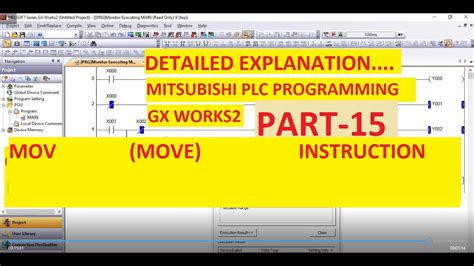 MOV MOVE In GX WORKS2 Programming Software PART 15 MITSUBISHI PLC