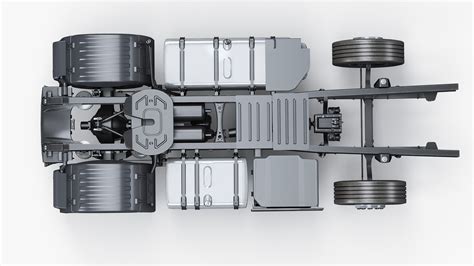 3d Semi Truck Chassis Model Turbosquid 1646328