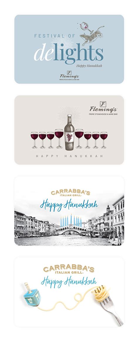 Hanukkah Gift Cards for Bloomin' Brands on Behance