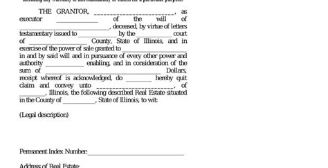 Executor Deed Form ≡ Fill Out Printable Pdf Forms Online