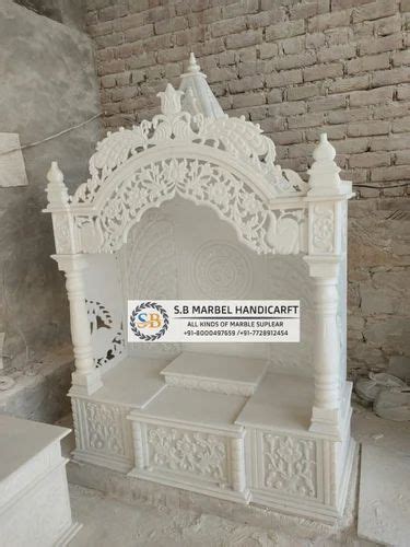 Indoor White Marble Mandir For Home Size 4x2x1 5 At Rs 90000 In Makrana