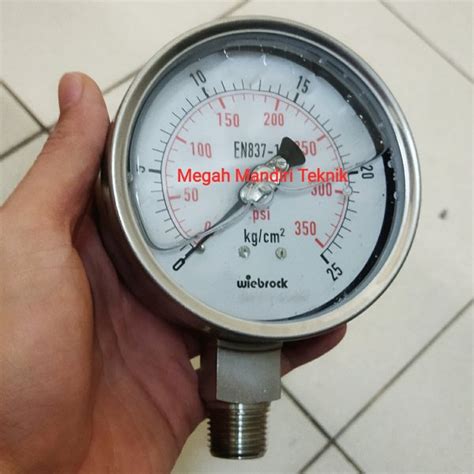 Jual Pressure Gauge Full All Stainless Inchi Bar Psi Di Lapak