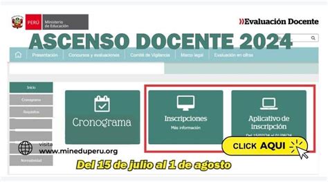 Aplicativo De Inscripci N Para El Ascenso Docente Ministerio