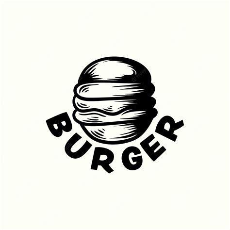 Premium Vector Hand Drawn Vector Burger Logos Vector Illustration Isolated Background