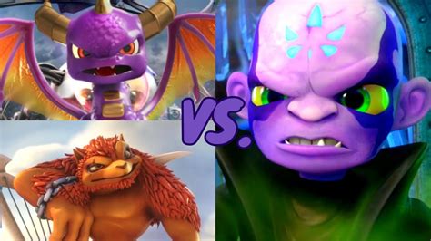 Spyro And Wolfgang Vs Kaos Skylanders Trap Team Youtube