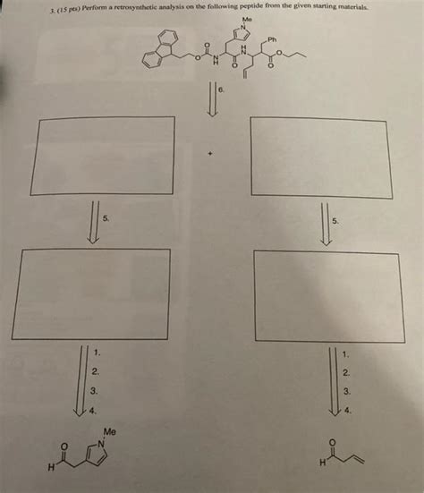 Solved Pts Perform A Retrosynthetic Analysis On The Chegg