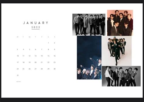 BTS CALENDAR 2022 digital BTS Printable Calendar - Etsy