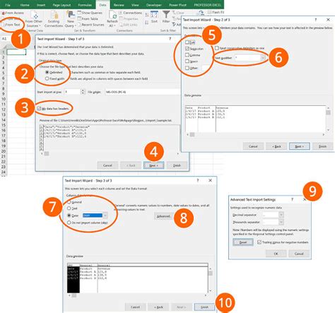 Text Import Wizard Gone Import Csv And Text Files In Excel