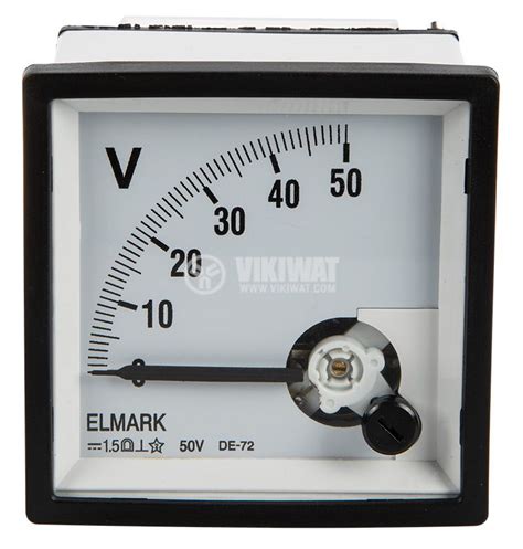 Analog Voltmeter Sd72 0 50 V Dc 72x72mm Vikiwat