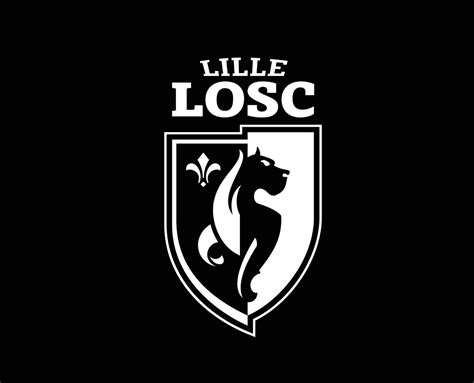 LOSC Lille Club Symbol Logo White Ligue 1 Football French Abstract