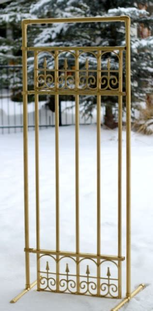 Make Your Own Gate Prop With Pvc Pipe And Gold Spray Paint Halloween