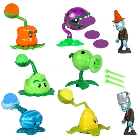 Wholesale Plants Vs Zombies Action Figure Toys Shooting Dolls 12pcs