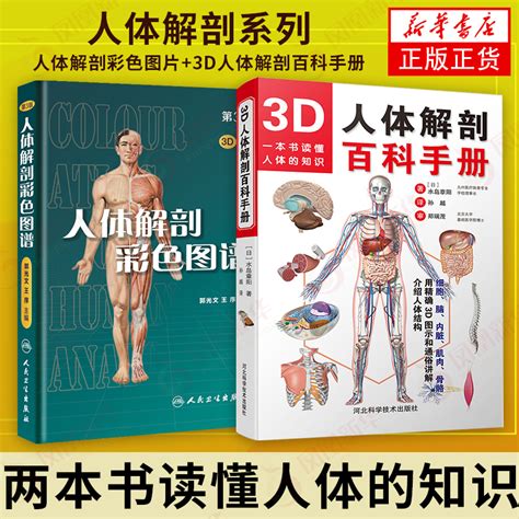 【2本套】3d人体解剖百科手册 人体解剖学彩色图谱第3版系统解剖学教材医疗医学图谱入门书西医解剖学外科系统骨科器官解剖学 虎窝淘