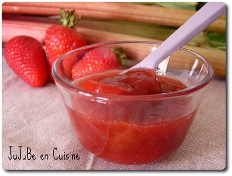 Confiture Fraise Rhubarbe Jujube En Cuisine