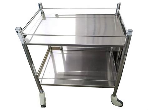 Silver OT Instrument Stainless Steel Trolley For Hospital At Rs 2700