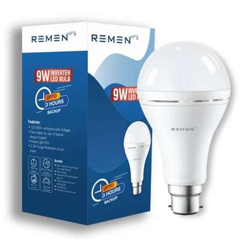 Polycarbonate Remen Watt Inverter Led Bulb B Cool Day White Pack