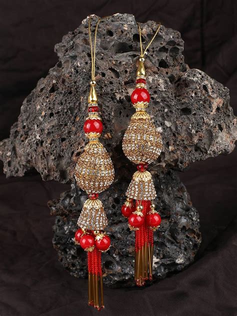 Womens Handmade Ethnic Hanging Latkan Bell Tassel For Blouse Sareelehenga And Suits Styylo