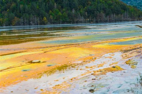 Water Pollution With Iron And Residual Mine From Cooper Mine Romania