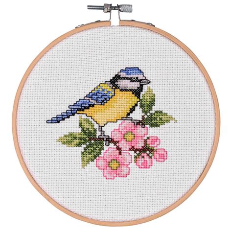 Craftways Summer Bird Hoop Counted Cross Stitch Kit