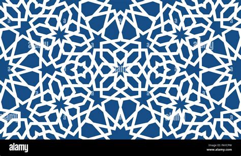 Blue islamic pattern . Seamless arabic geometric pattern, east ornament ...