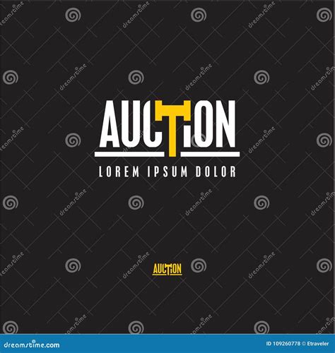 Auction logo stock vector. Illustration of logotype - 109260778