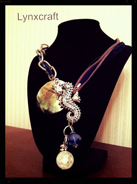 Under The Sea Necklace Uses Sea Glass Crystal Shells Quartz And