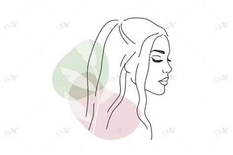 Woman Face in Profile. Line Art Drawing Graphic by Maddy's Art ...