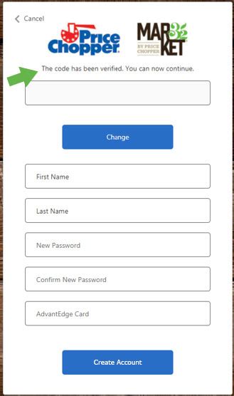Creating your new AdvantEdge Rewards account - Price Chopper - Market 32