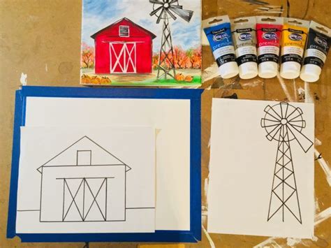 How To Paint A Fall Barn Tutorial With DecoArt Americana Premium