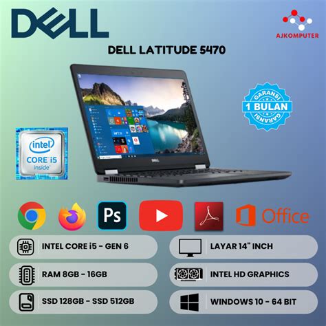 Jual Dell Latitude 5470 Core I5 I7 Gen 6 Laptop Murah Bergaransi Shopee Indonesia