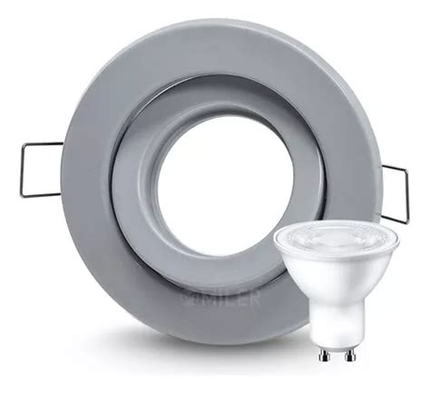 Spot Led Embutir Circular Plastico Polimero Dicro Led W