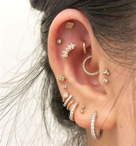 Pin By Fernanda Chavez On Rook Piercing In Pretty Ear Piercings