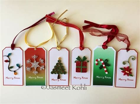 Jasmeet Kohli No Instagram Merry Xmas Gift Tags Quilling