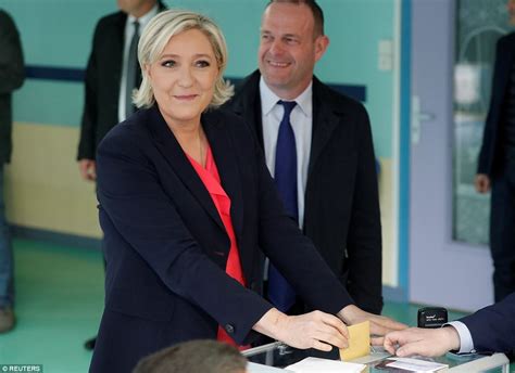 Marine Le Pen Targeted By Naked Protesters In France Daily Mail Online