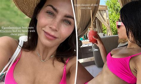 Jenna Dewan Wows In Hot Pink Bikini As She Sips From A Virgin Daiquiri During Trip To Paradise