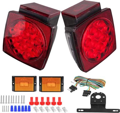 Amazon EXERAUO Square Trailer Light Kit Trailer Tail Lights Boat