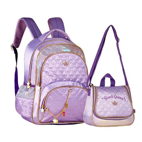 Kit Mochila De Costas E Lancheira Sweet Queen Infanto Juvenil Sq J