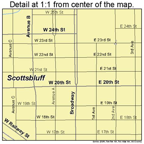 Scottsbluff Nebraska Street Map 3144245