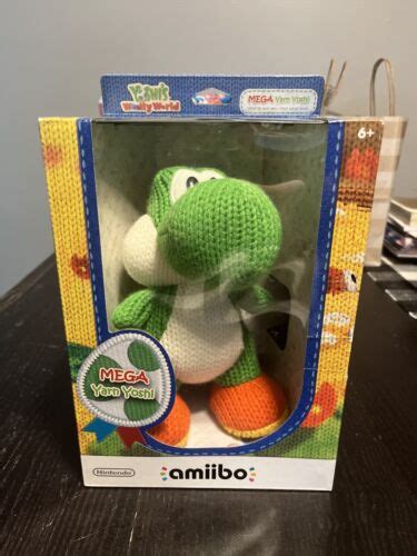 Yoshis Wooly World Mega Yarn Yoshi Amiibo Sealed Ebay