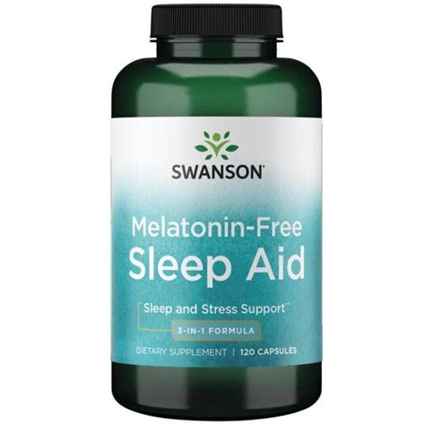 Swanson Premium Melatonin-Free Sleep Aid - 3-in-1 Formula 120 Caps ...