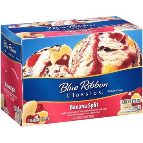 Blue Ribbon Classics Banana Split Light Ice Cream 56 Fl Oz Kroger