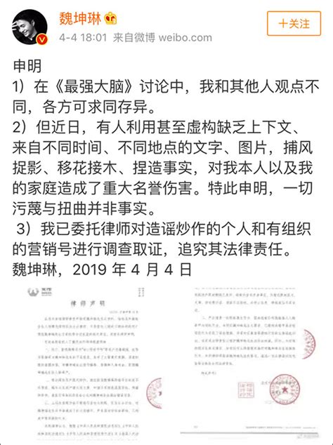 《最强大脑》梅轩宇发道歉声明 承认捏造魏坤琳桑洁虚假关系